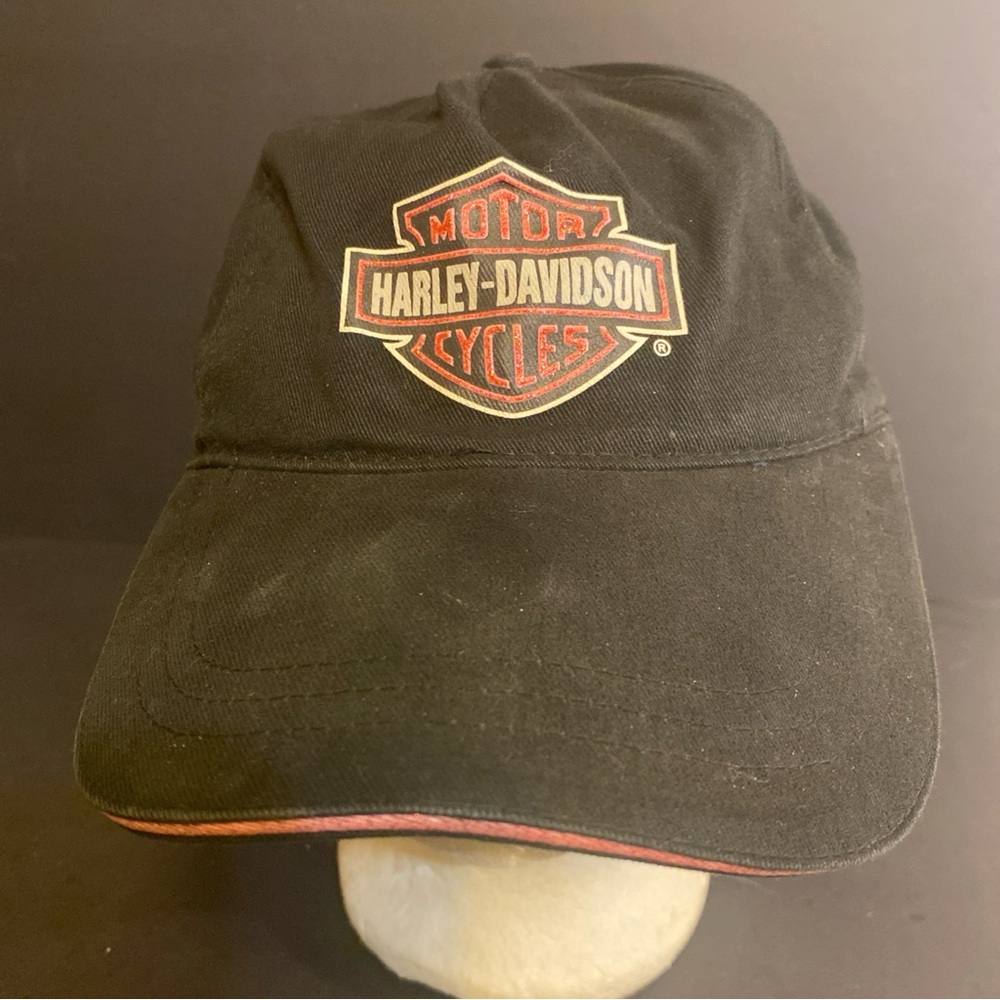 Harley Davidson Hat Cap Strap Back Womens Black Pink Motorcycle Biker Rider Norm